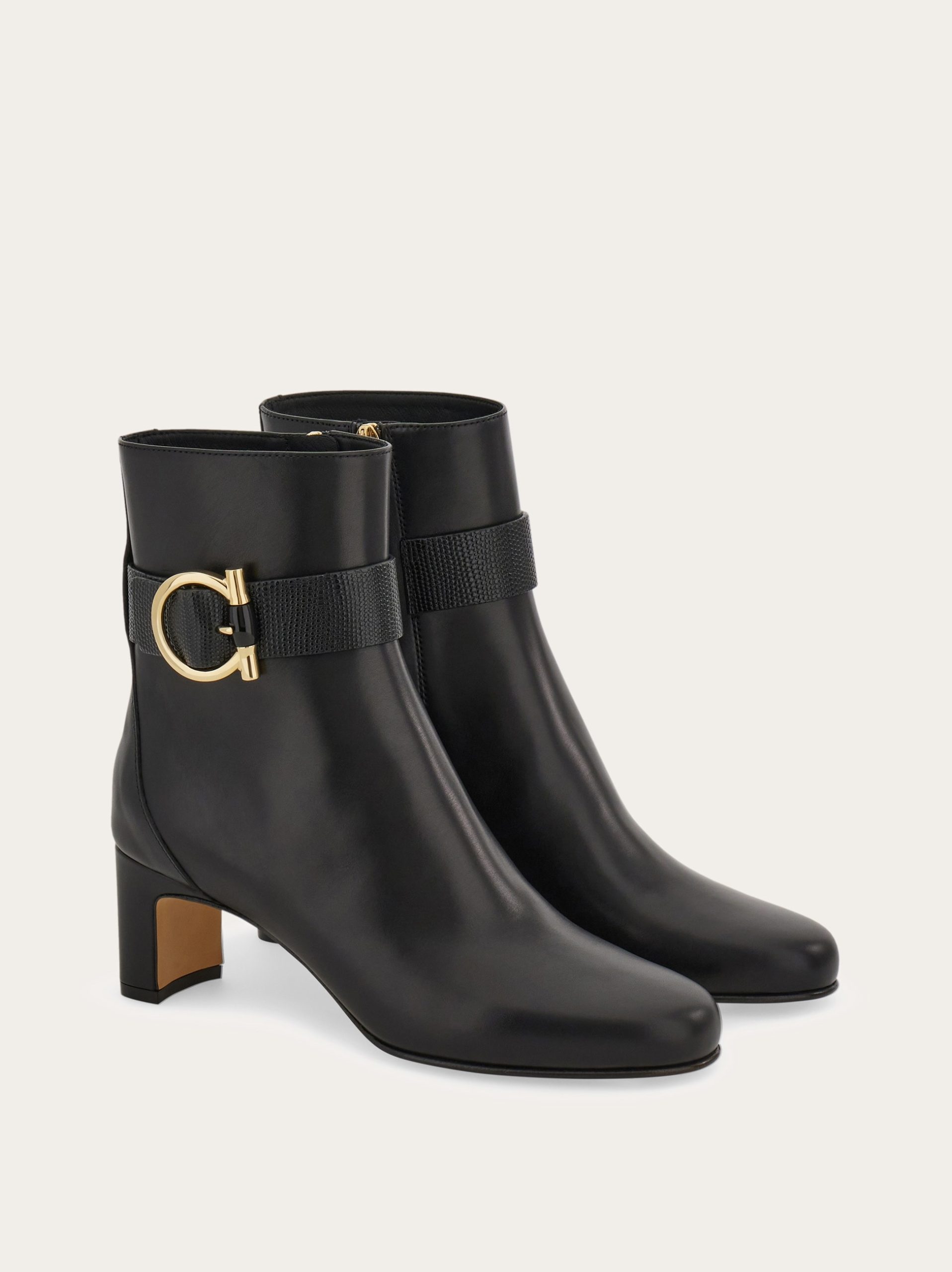 Ferragamo Gancini ornament mid heel ankle boot - Image 8